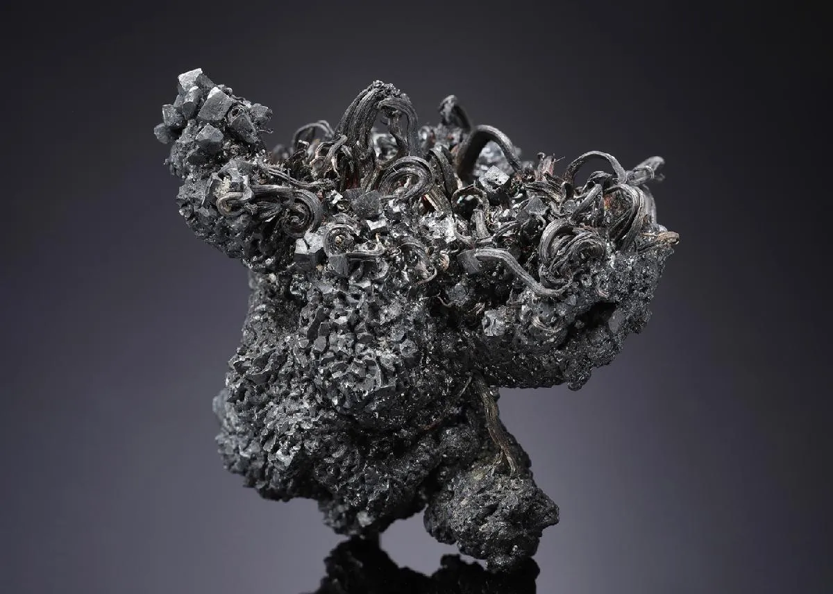 NATIVE Silver with Argentite - image 1