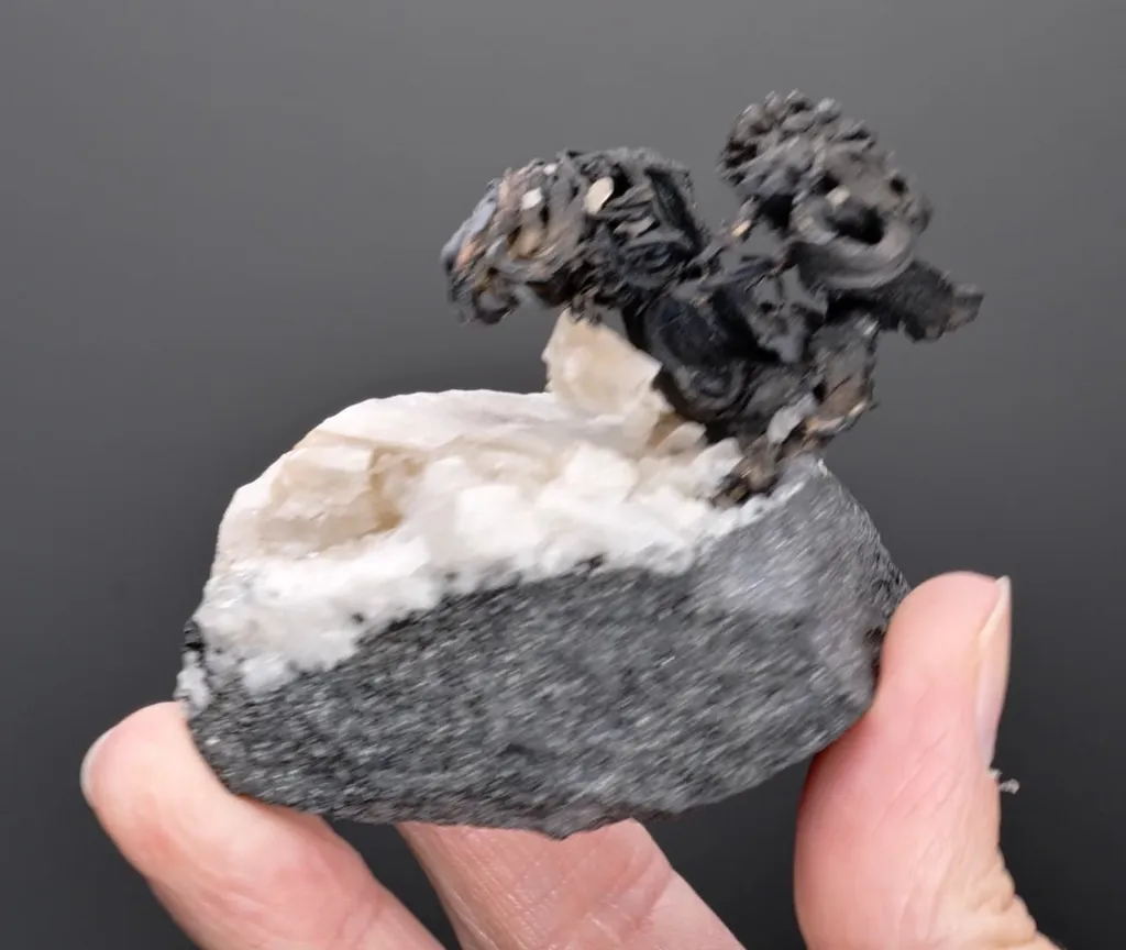 NATIVE Silver with Calcite - image 2