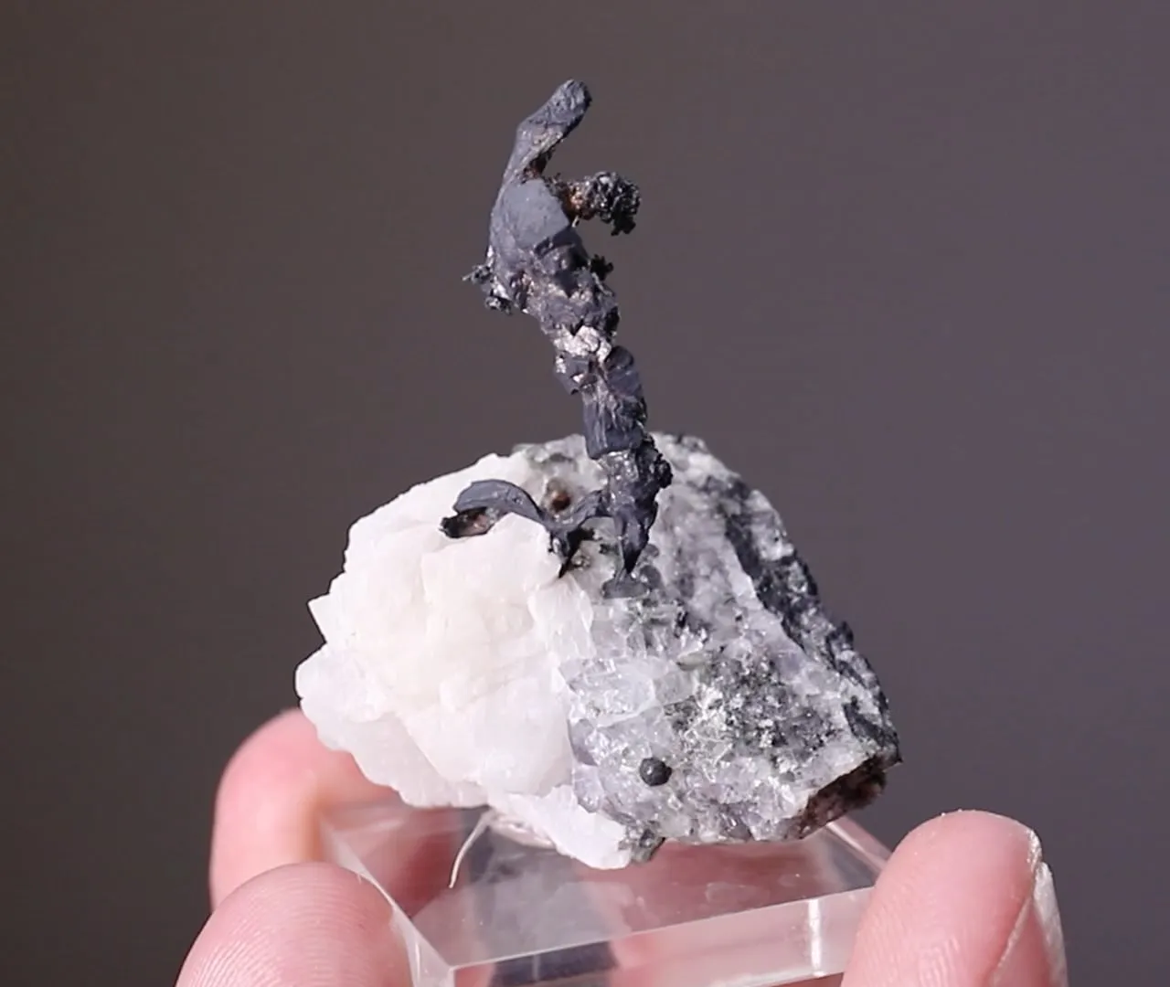 NATIVE Silver with Calcite - image 2