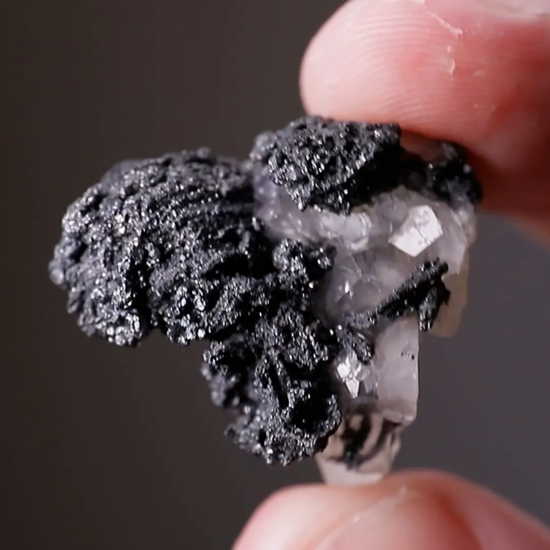 NATIVE Silver with Pyrargyrite Acanthite on Calcite - image 2