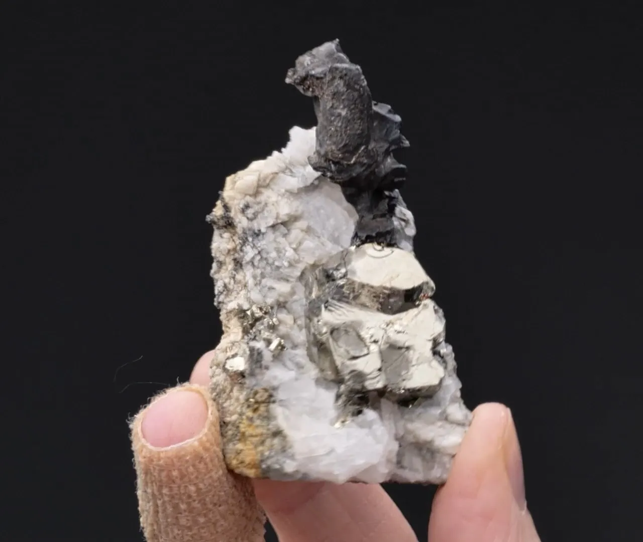 NATIVE Silver with Pyrite - image 2