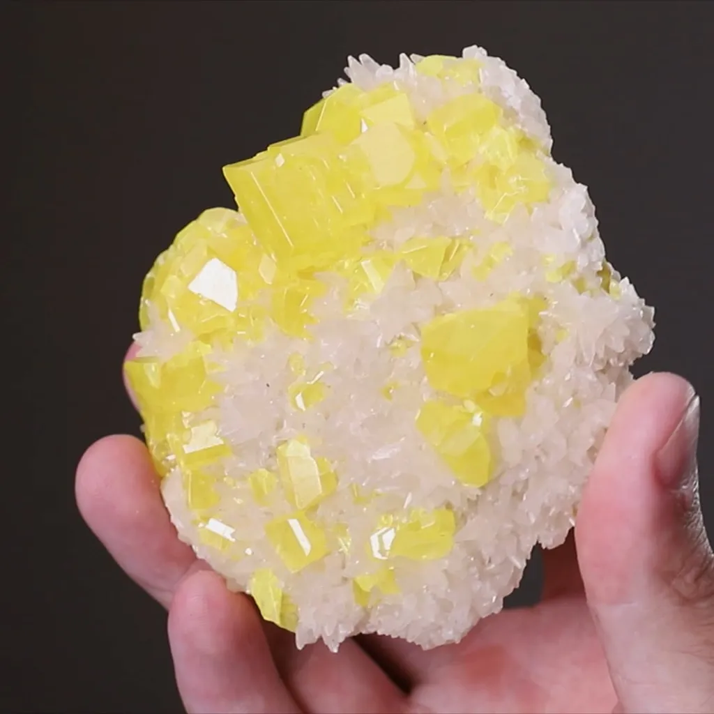 NATIVE Sulphur with Aragonite - image 2