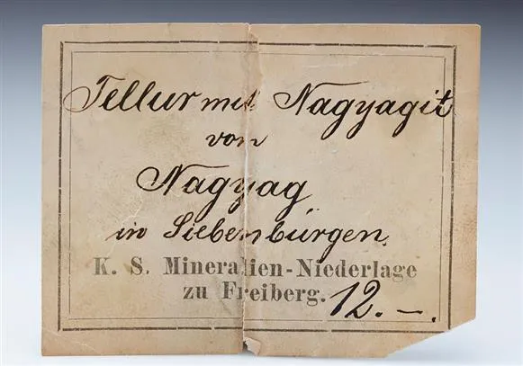 NATIVE Tellurium with Nagyagite and Alabandite image