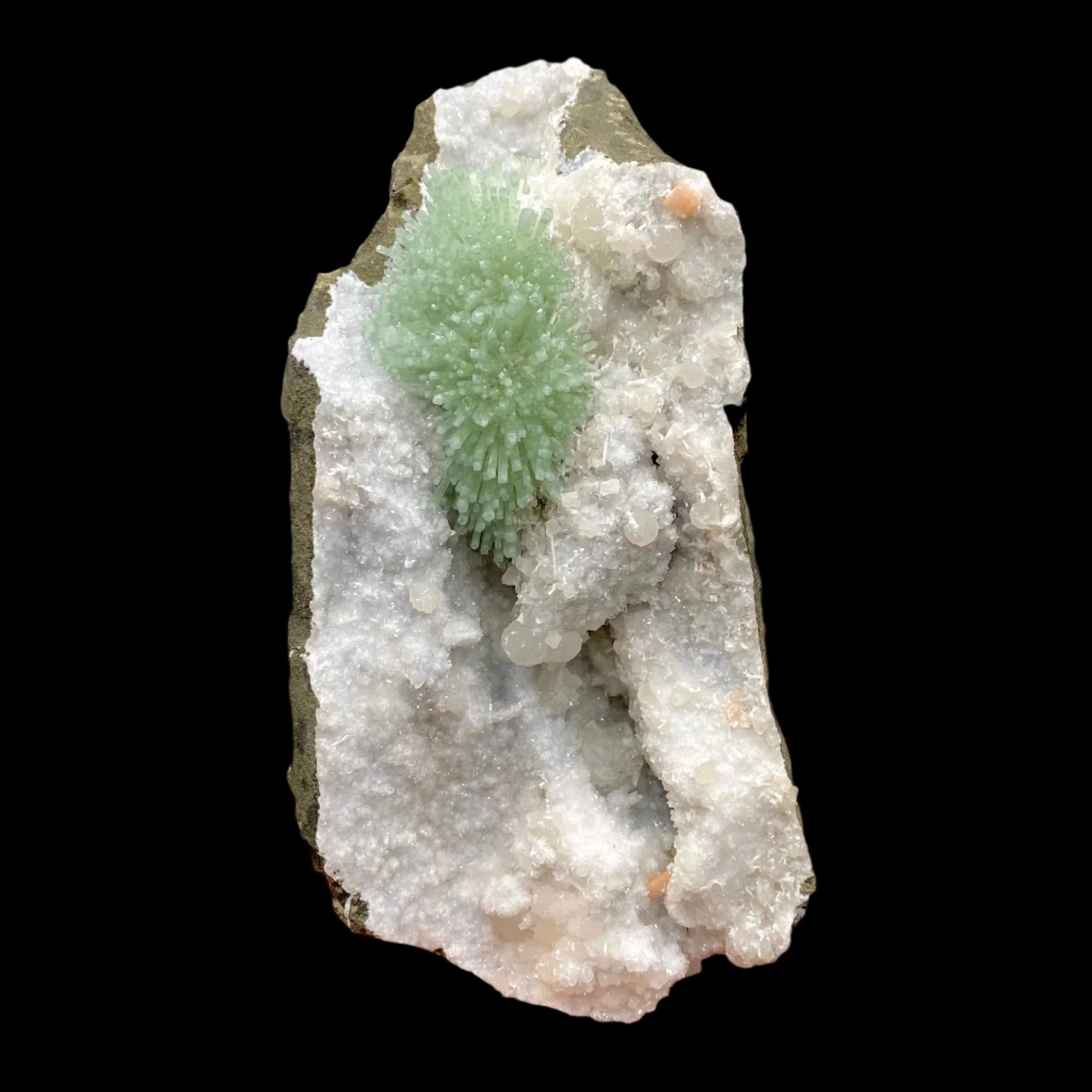 Natrolite Green on MM Quartz Super Rare Natural Mineral Specimen - image 2