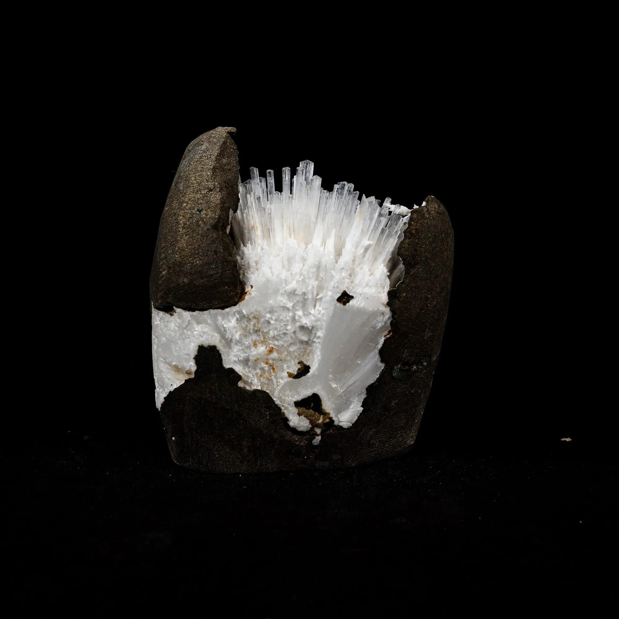 Natrolite Sprays Inside Chalcedony Geode Natural Mineral Specimen - image 4