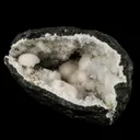 Natrolite Sprays Inside MM Quartz Geode Natural Mineral Specimen - image 2