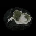 Natrolite with Calcite on Chalcedony Natural Mineral Specimen - image 2
