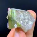 Natual terminated Bicolor Crystal on Quartz from Afghanistan 23 Gram - image 8