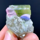 Natual terminated Bicolor Crystal on Quartz from Afghanistan 23 Gram - image 4