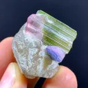 Natual terminated Bicolor Crystal on Quartz from Afghanistan 23 Gram - image 3