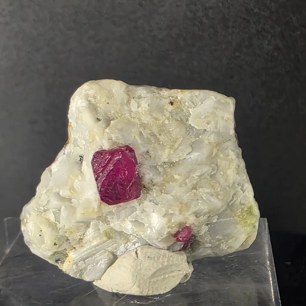 Natural Afghanistan Ruby Crystal on Matrix 9.7g | Red Corundum Specimen | Collector Mineral - image 6