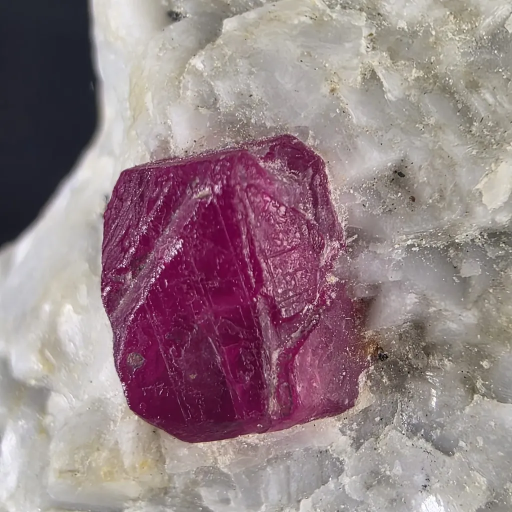 Natural Afghanistan Ruby Crystal on Matrix 9.7g | Red Corundum Specimen | Collector Mineral image