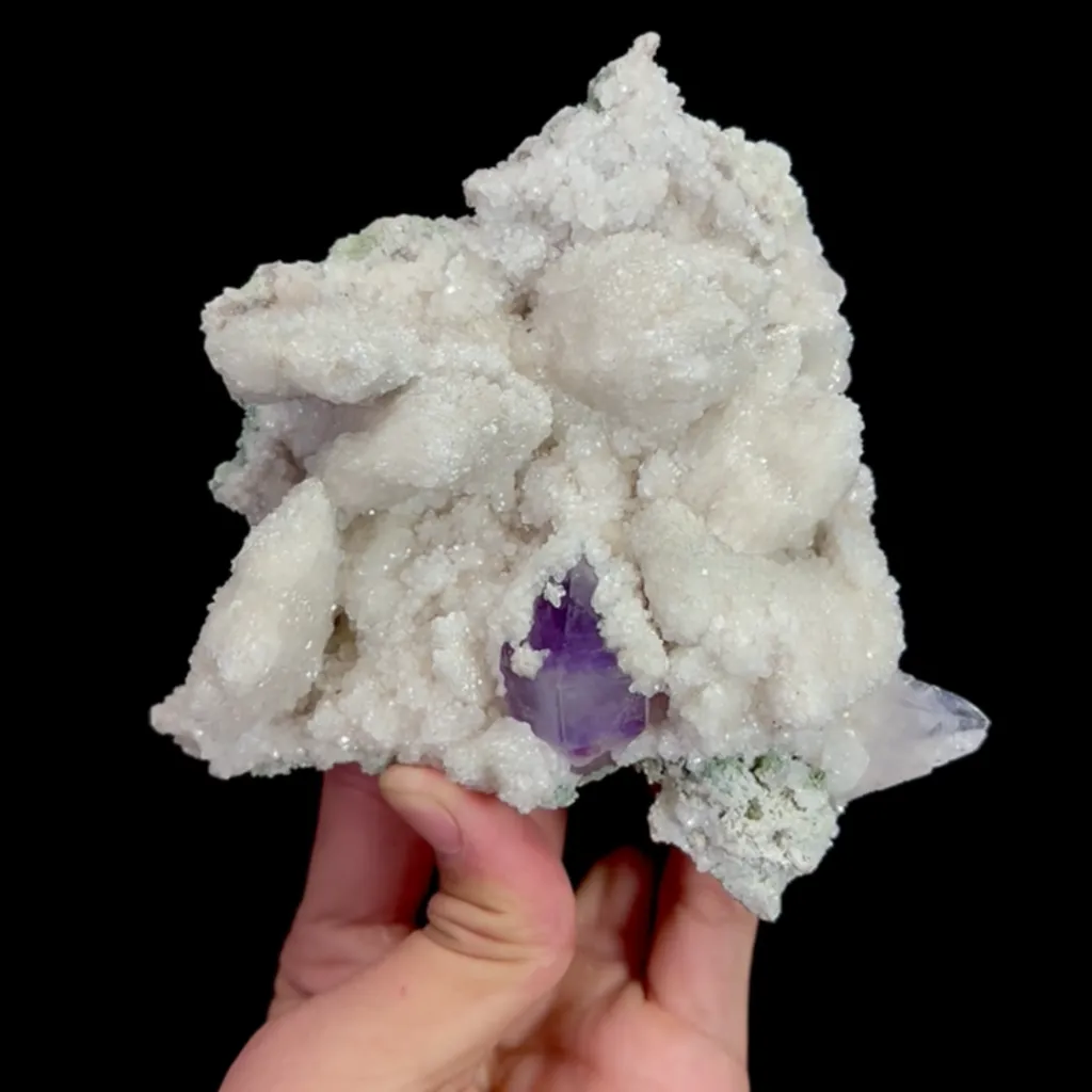 Natural Amethyst and Calcite, Mineral Specimen:Anhui,China (125*125*40MM) - image 4
