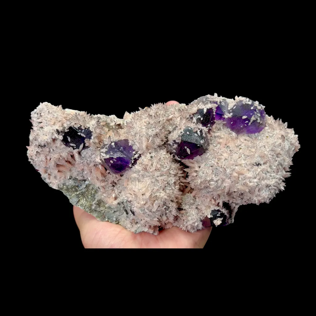Natural Amethyst and Calcite Mineral Specimen,High Quality Specimen,DAYE,HUBEI,CHINA(120*96*65mm) image