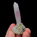 Natural Amethyst and Pyrite Mineral Specimen,High Quality Specimen,DONGXIANG,JIANGXI,CHINA(24*24*60mm) - image 2