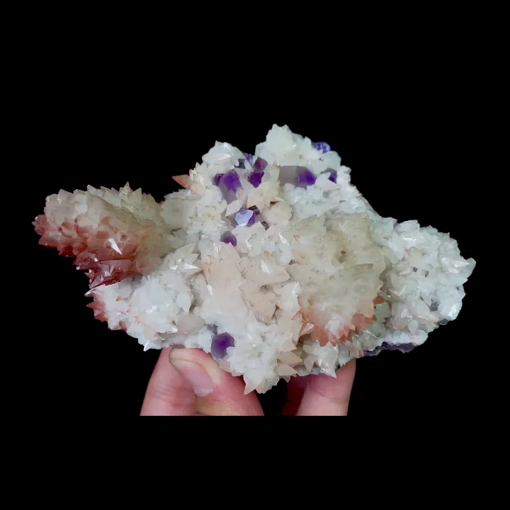 Natural Amethyst and Red Calcite, Mineral Specimen:Anhui,China (110*80*55MM) - image 4