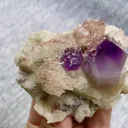Natural Amethyst and Red Calcite Symbiosis comes from Daye,Hubei 80*65*40MM - image 4