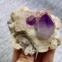 Natural Amethyst and Red Calcite Symbiosis comes from Daye,Hubei 80*65*40MM - image 2