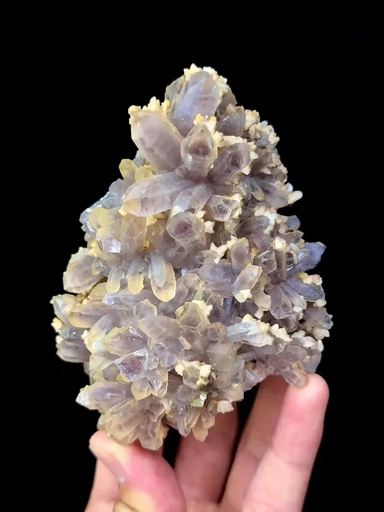 Natural Amethyst Cluster and Dolomite Coexist comes from Anhui,China 110*80*40MM - image 4