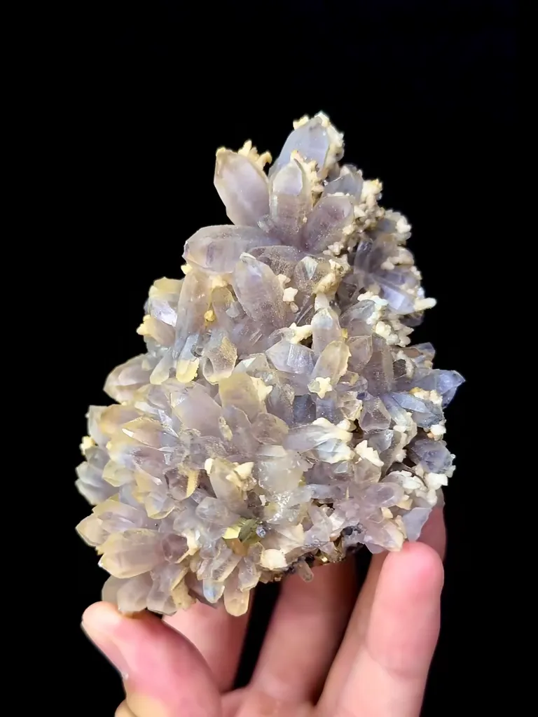 Natural Amethyst Cluster and Dolomite Coexist comes from Anhui,China 110*80*40MM - image 3