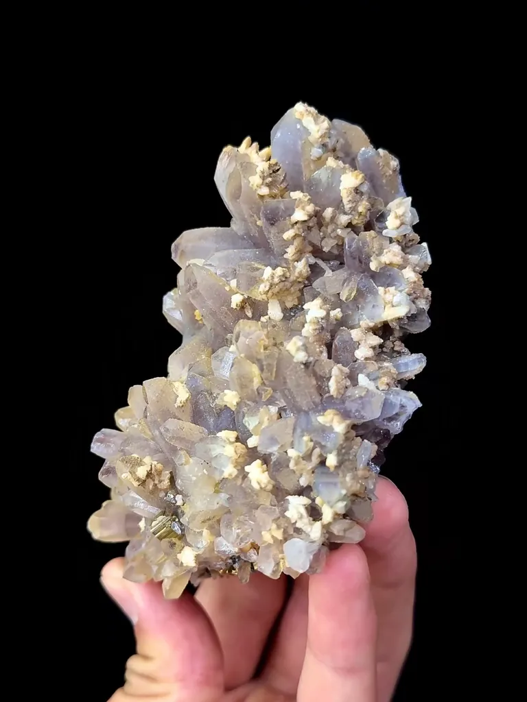 Natural Amethyst Cluster and Dolomite Coexist comes from Anhui,China 110*80*40MM - image 2