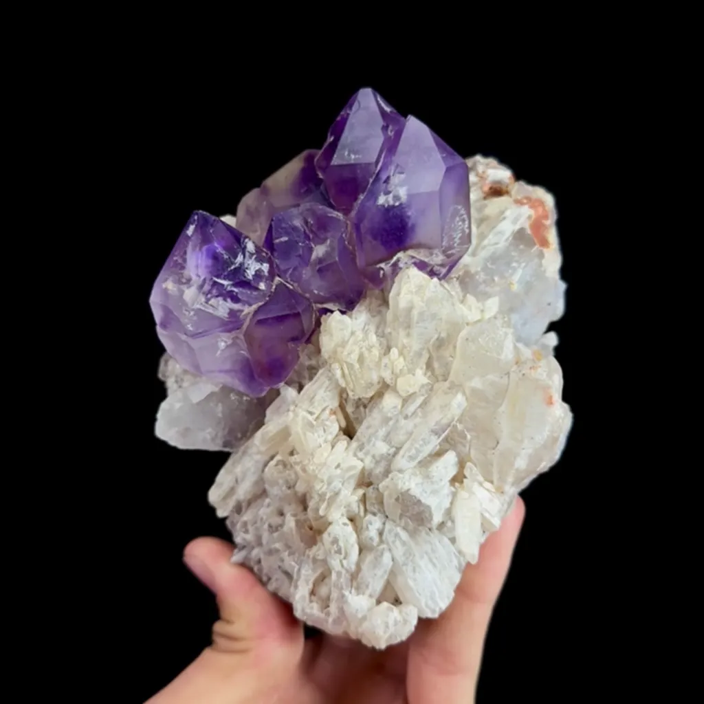 Natural Amethyst Cluster and Quartz Cluster, Mineral Specimen:Anhui,China (90*120*85MM) - image 6
