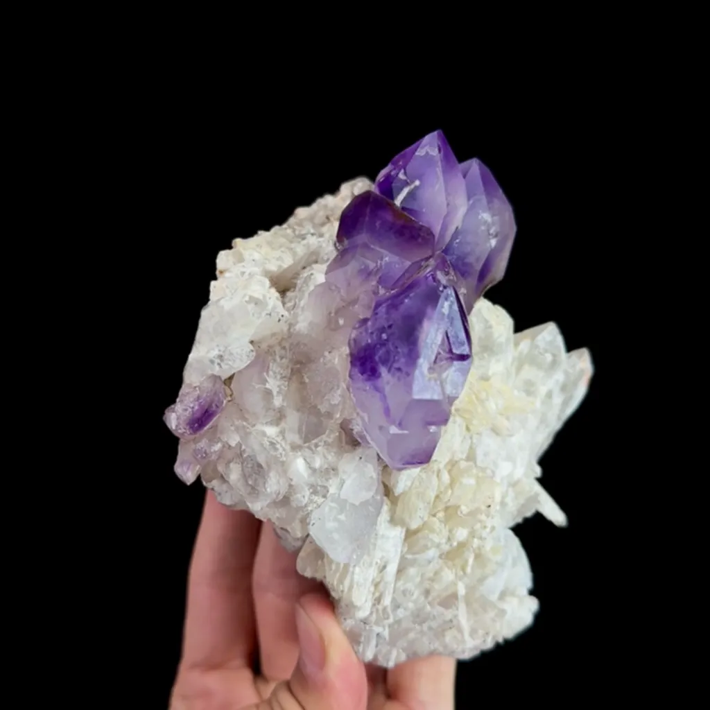 Natural Amethyst Cluster and Quartz Cluster, Mineral Specimen:Anhui,China (90*120*85MM) - image 5
