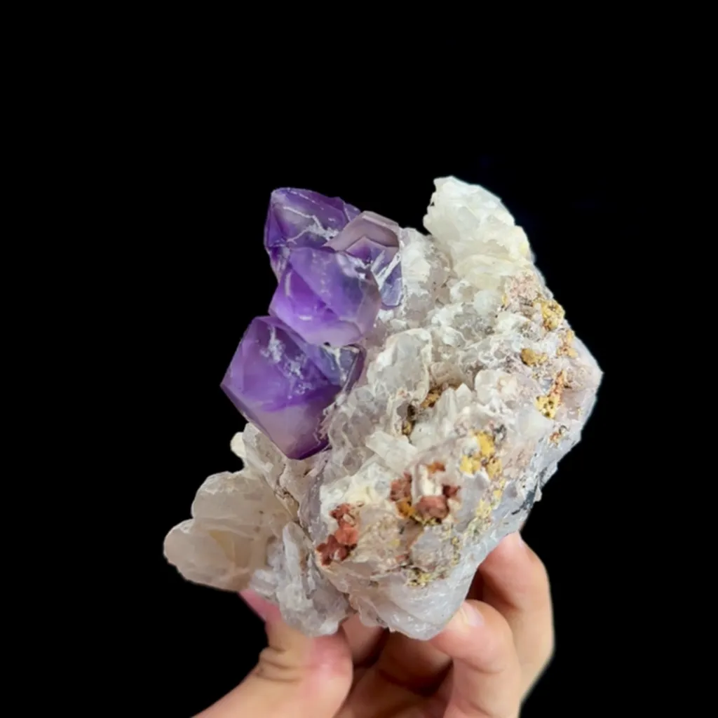 Natural Amethyst Cluster and Quartz Cluster, Mineral Specimen:Anhui,China (90*120*85MM) - image 4