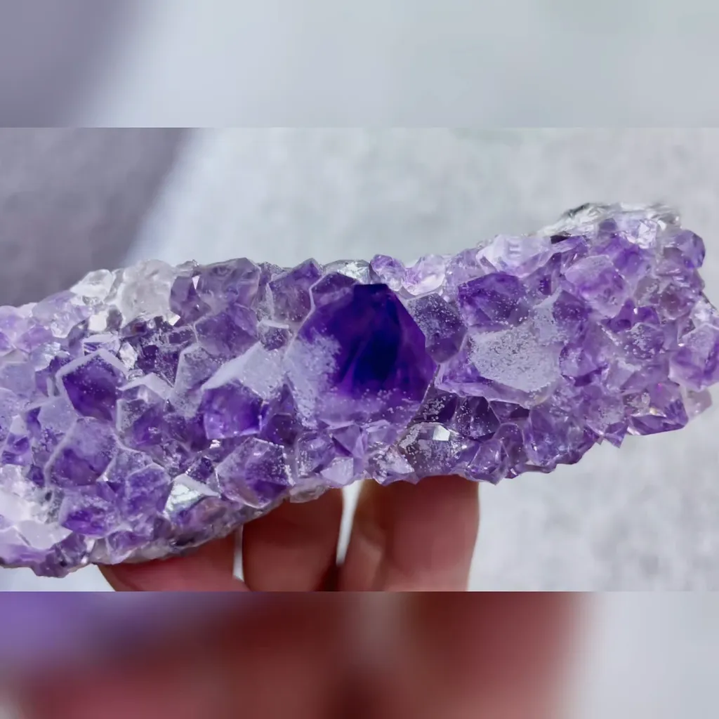 Natural Amethyst Cluster comes from Anhui,China 110*35*30MM - image 3