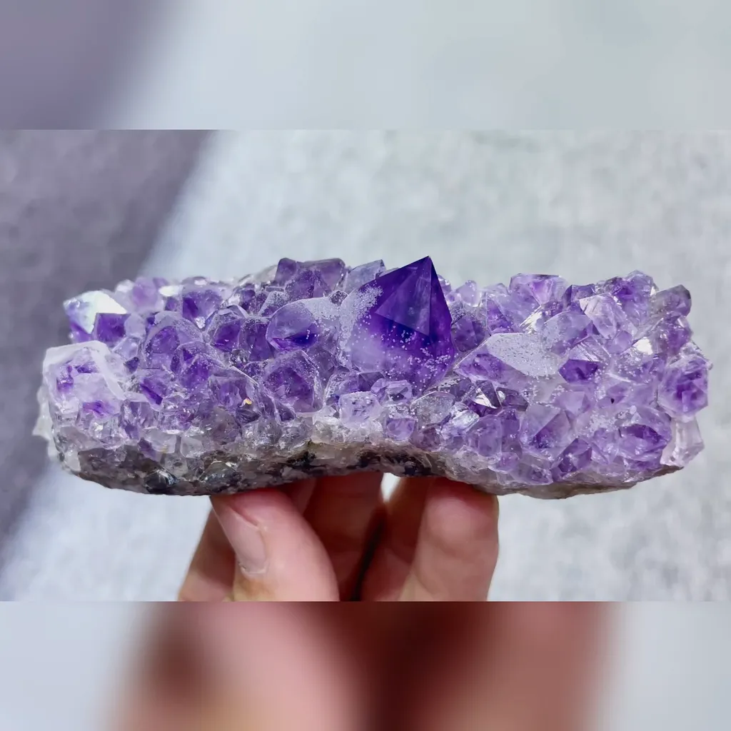 Natural Amethyst Cluster comes from Anhui,China 110*35*30MM image