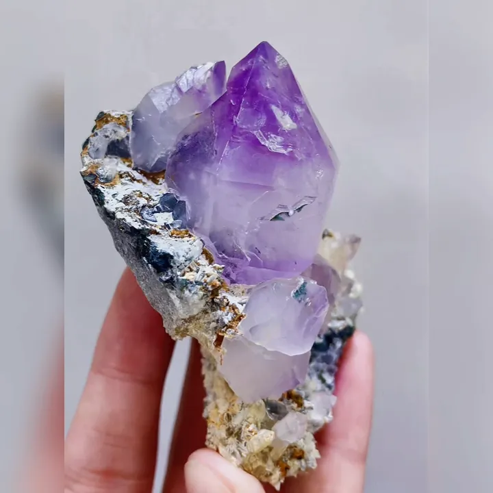 Natural Amethyst comes from Anhui,China 55*75*40MM - image 3