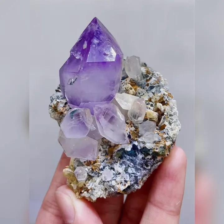 Natural Amethyst comes from Anhui,China 55*75*40MM image