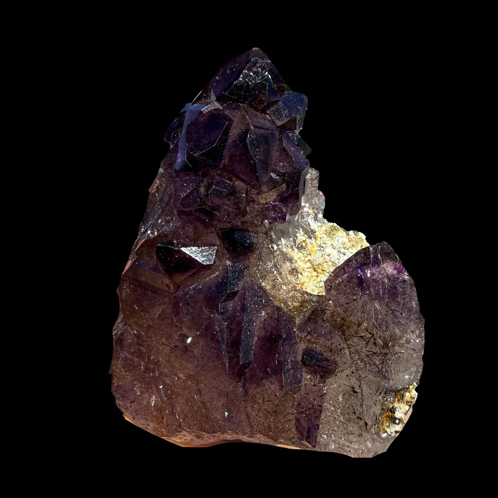 Natural Amethyst Crystal from Karur, India – Deep Purple Quartz Formation, Collector’s Healing Crystal Display Piece image