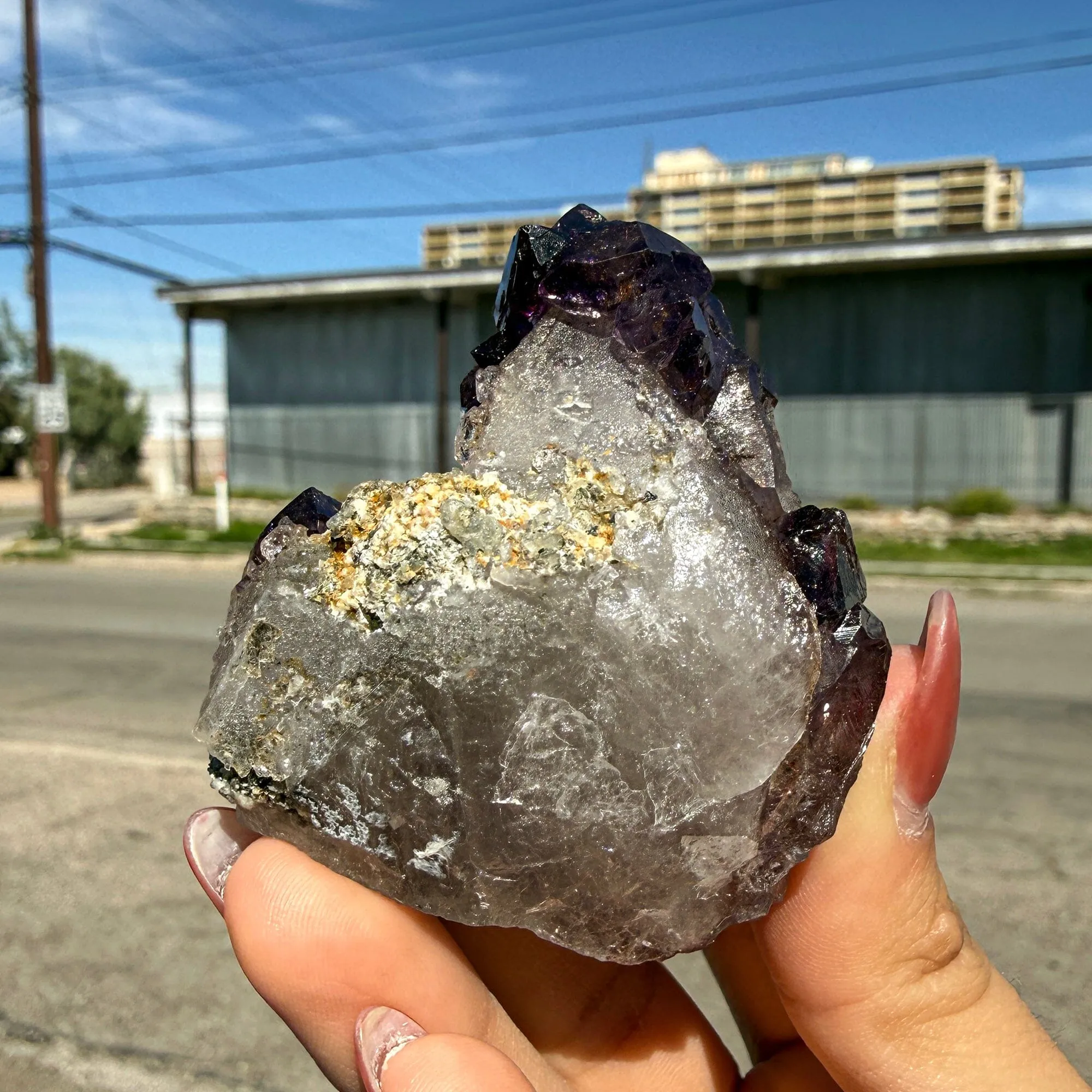 Natural Amethyst Crystal from Karur, India – Deep Purple Quartz Formation, Collector’s Healing Crystal Display Piece - image 8