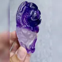 Natural Amethyst  Flower Carving 40*85*35MM - image 3