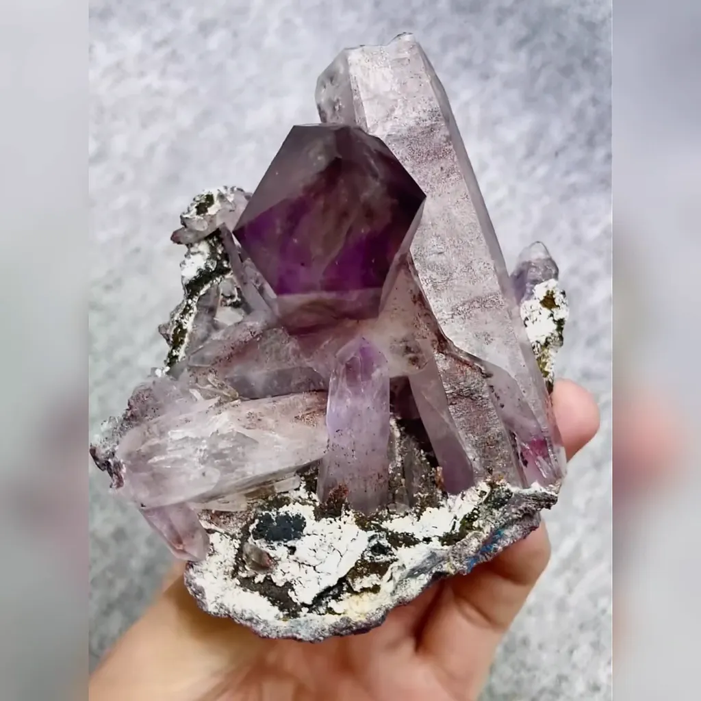 Natural Amethyst Towers comes from Zimbabwe 80*75*70MM - image 5