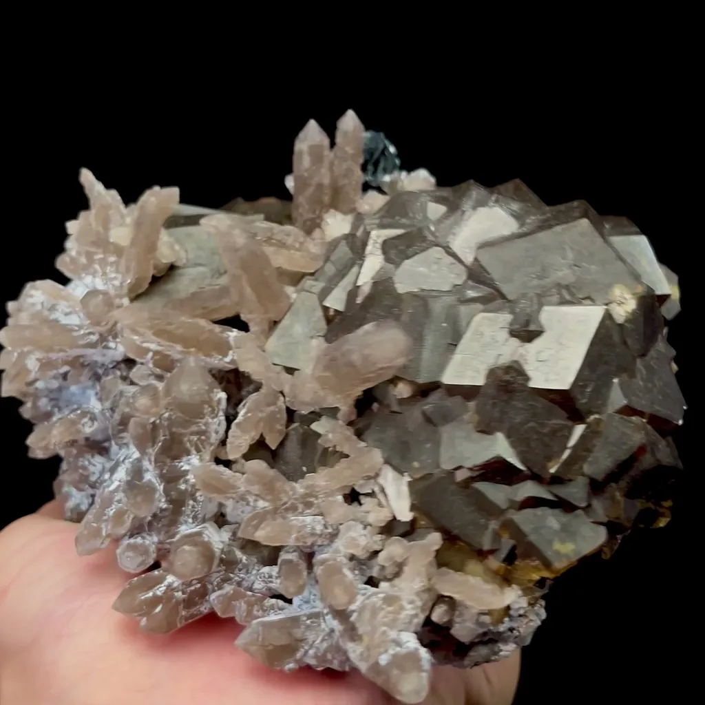 Natural Andradite Crystal and Specularite Mineral Specimen,High Quality Specimen,HUANGGANG LIANG,INNER MONGOLIA,CHINA(127*110*70mm) - image 2