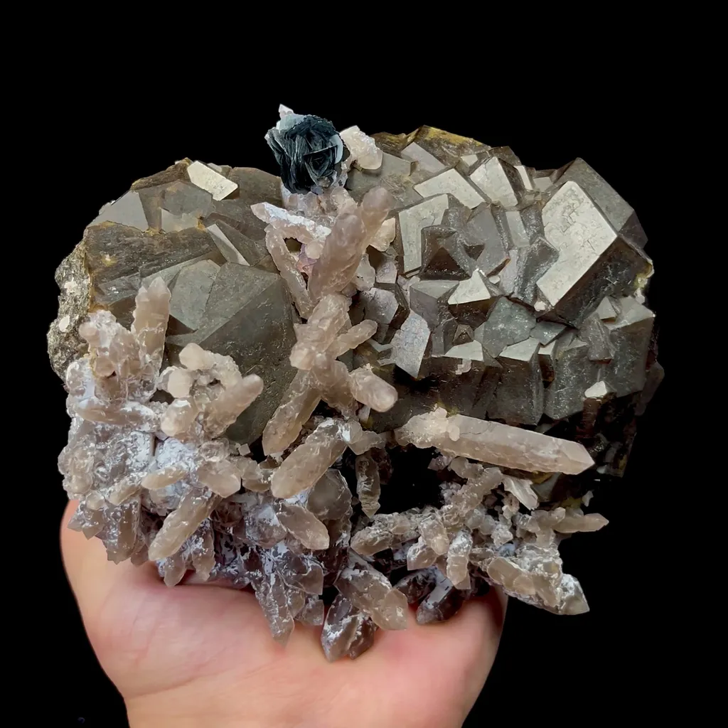 Natural Andradite Crystal and Specularite Mineral Specimen,High Quality Specimen,HUANGGANG LIANG,INNER MONGOLIA,CHINA(127*110*70mm) - image 4
