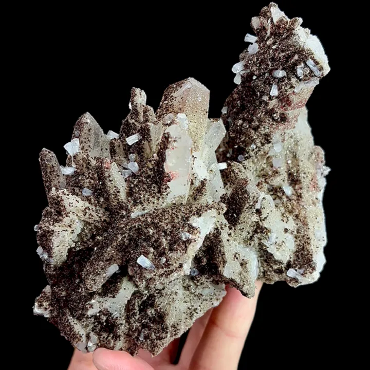Natural  Apophyllite /Goethite and Calcite,Crystal Mineral Specimen:HUBEI (135*80*80mm) - image 3