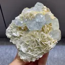 Natural Aquamarine and Flake Mica Symbiosis comes from Xuebaoding, Sichuan 110*55*110MM - image 1
