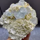 Natural Aquamarine and Flake Mica Symbiosis comes from Xuebaoding, Sichuan 110*55*110MM - image 4