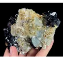 Natural Aquamarine and Mica Flakes and Clausthalite, Mineral Specimen:Xuebaoding,Sichuan (130*80*75MM) - image 1