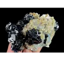 Natural Aquamarine and Mica Flakes and Clausthalite, Mineral Specimen:Xuebaoding,Sichuan (130*80*75MM) - image 4
