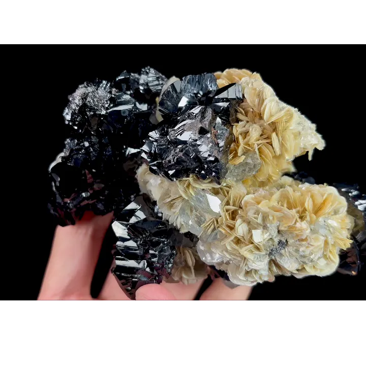 Natural Aquamarine and Mica Flakes and Clausthalite, Mineral Specimen:Xuebaoding,Sichuan (130*80*75MM) - image 5