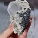 Natural Aquamarine and Mica Flakes Symbiosis comes from Xuebaoding,Hunan 60*90*25MM - image 4