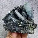Natural Aquamarine and Tourmaline Symbiosis comes from Namibia 95*80*50MM - image 1