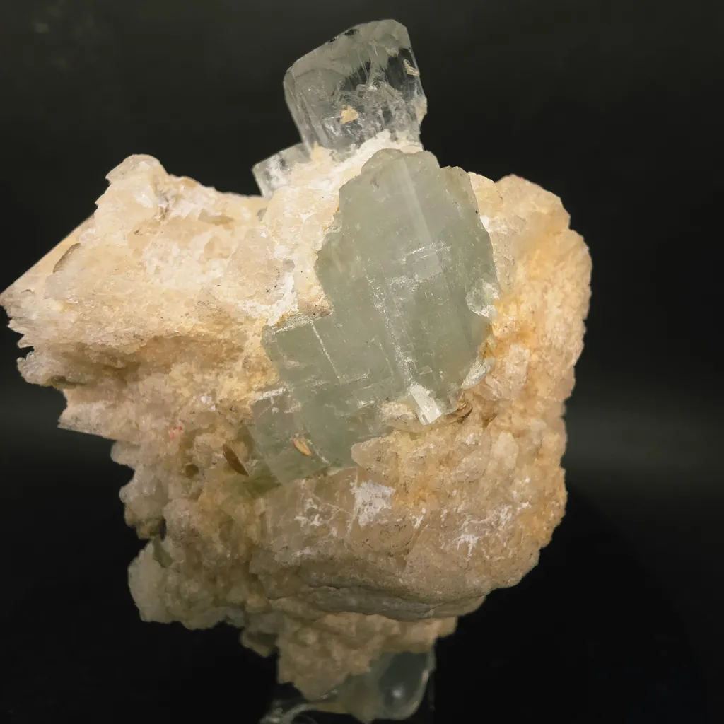 Natural Aquamarine Crystal Cluster on Matrix with Mica – 135g Raw Beryl Specimen from Pakistan - image 5