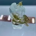 Natural Aquamarine Crystal with Golden Muscovite Mica Specimen | Pakistan Beryl Collector Piece Gilgit-Baltistan, Nagar District, Nagar - image 5