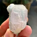 Natural Aquamarine var Morganite var Beryl with Green Tourmalines from Afghanistan - image 5