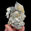 Natural Arsenopyrite and Clear Quartz Cluster, Mineral Specimen:Yaogangxian,Hunan (60*85*45MM) - image 2